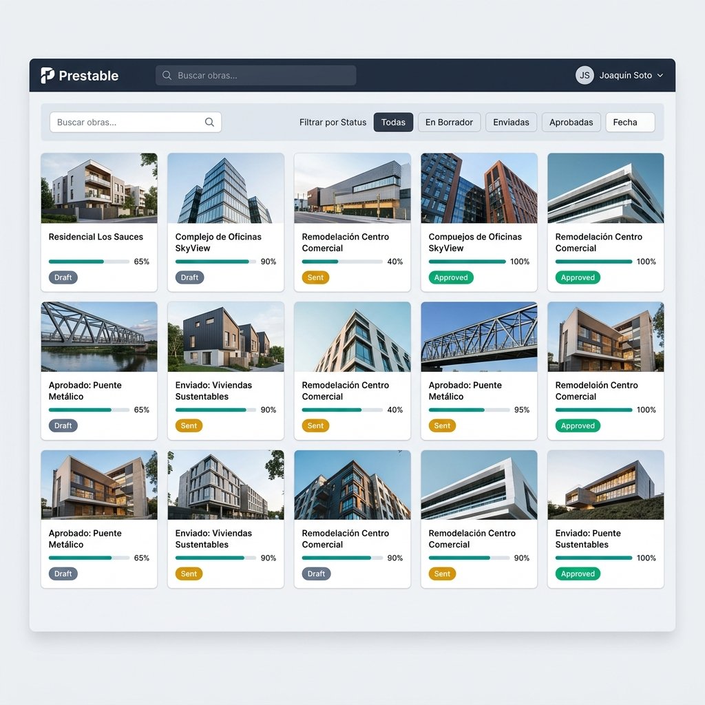 Galería Operativa y Control de Portafolio de Obras